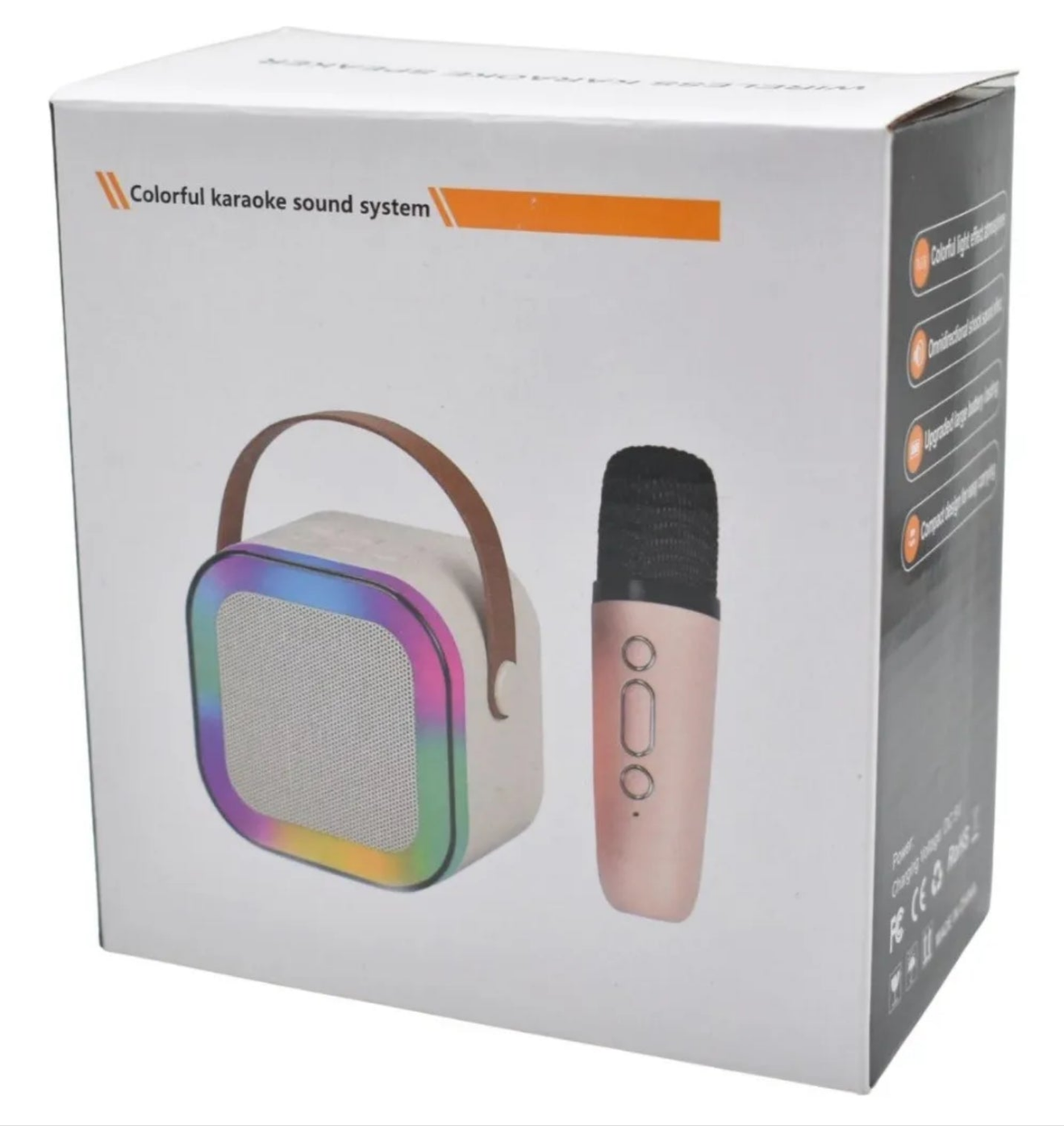 Parlante portatil Bluetooth con microfono y luces rgb