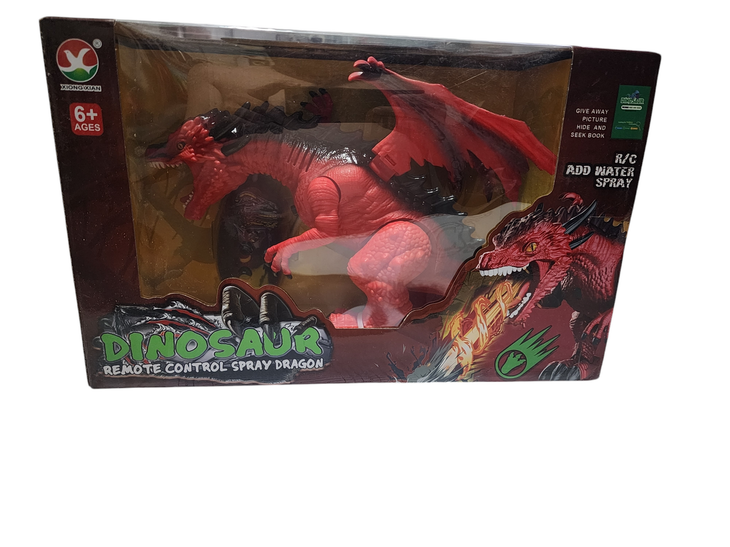 Dinosaurio con control remoto humo y luces