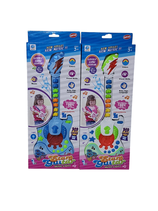 Guitarra musical con melodías a pila