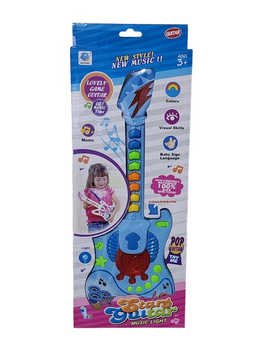 Guitarra musical con melodías a pila