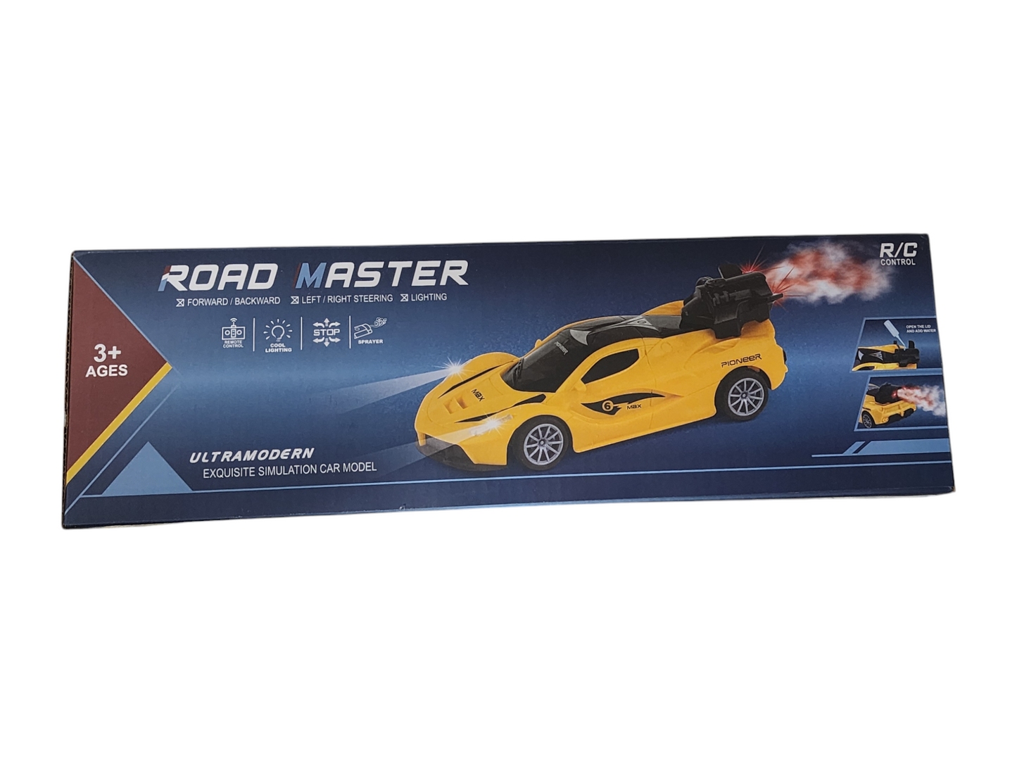 Auto a control remoto gran velocidad, luces y humo