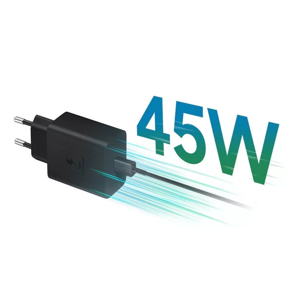Cargador samsung 45 w carga rapida con cable usb c