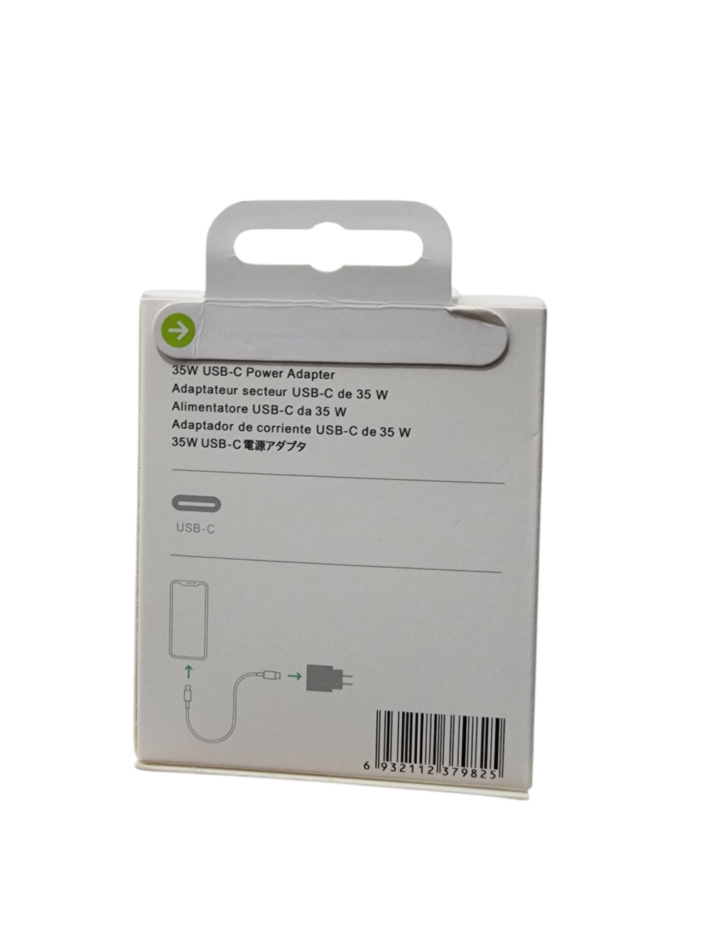 Cargador 35 w usb c carga rapida solo ficha