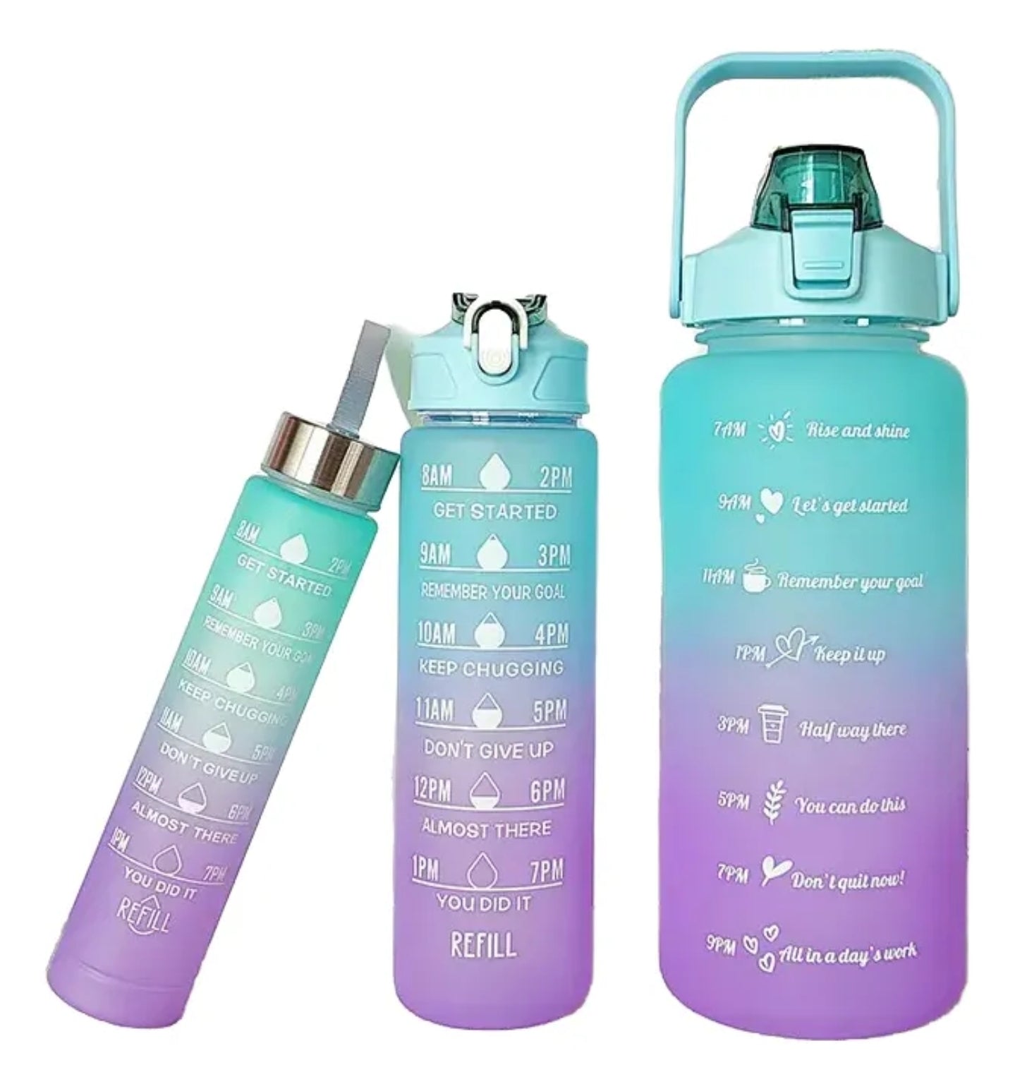 Botellas motivacionales x 3 excelente calidad