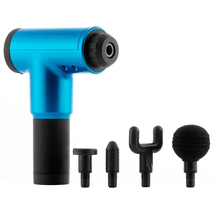 Pistola de masajes corporal bateria recargable 4 cabezales