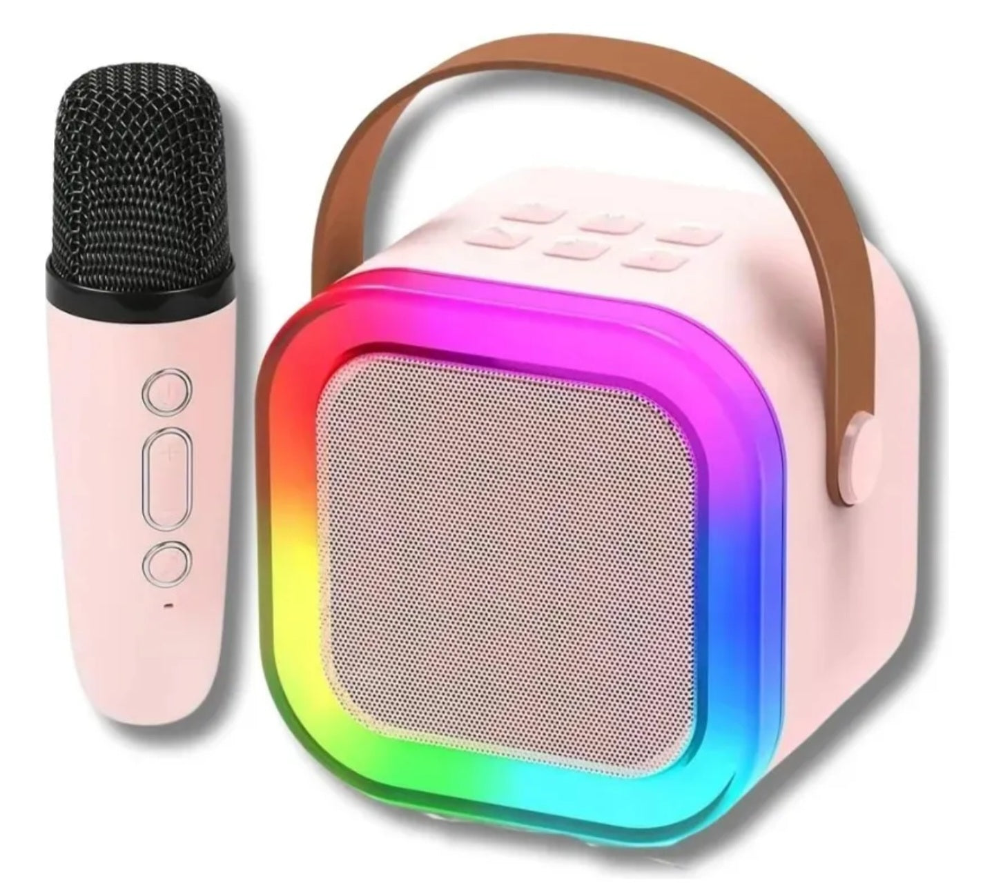 Parlante portatil Bluetooth con microfono y luces rgb