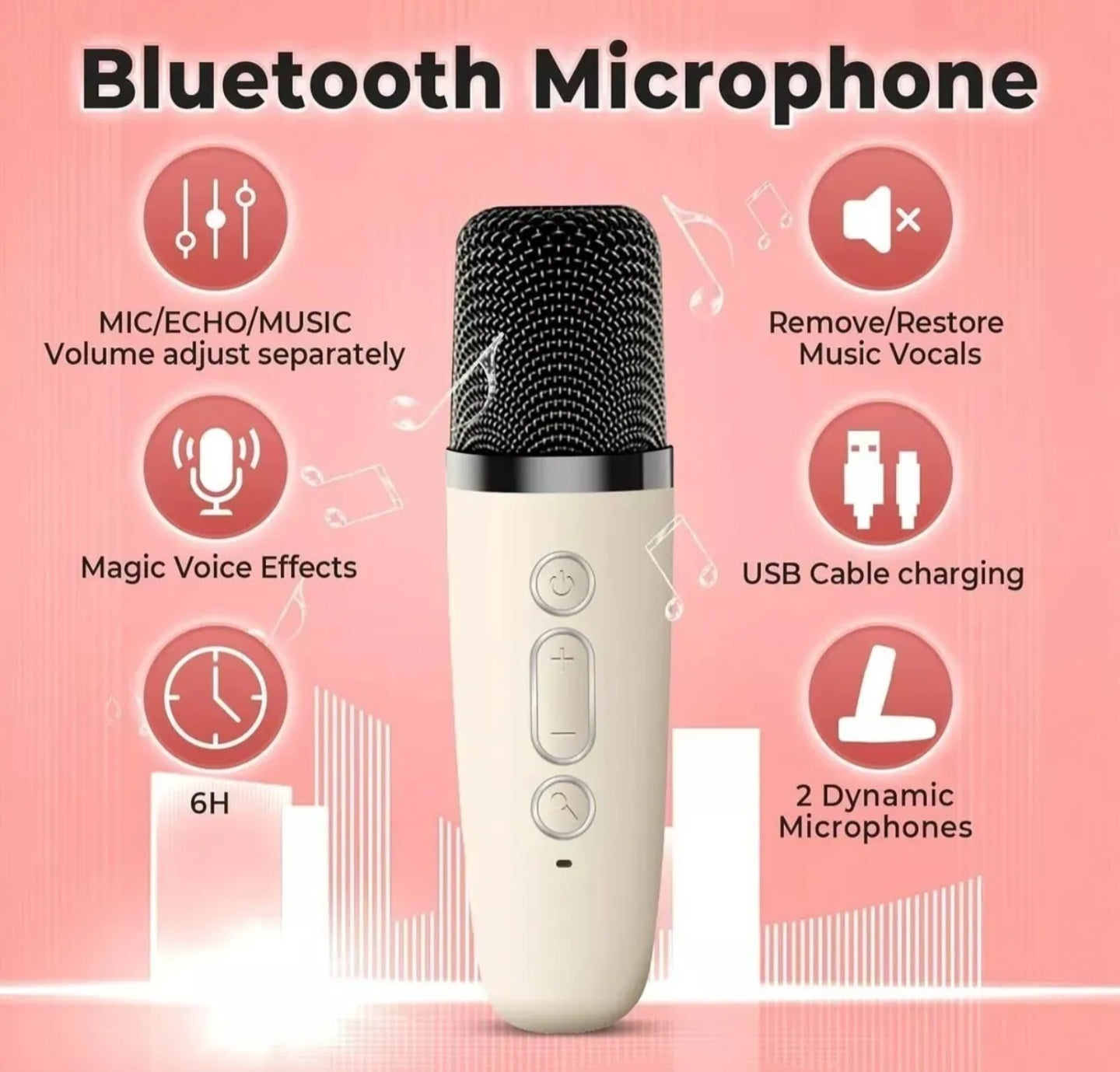 Parlante portatil Bluetooth con microfono y luces rgb