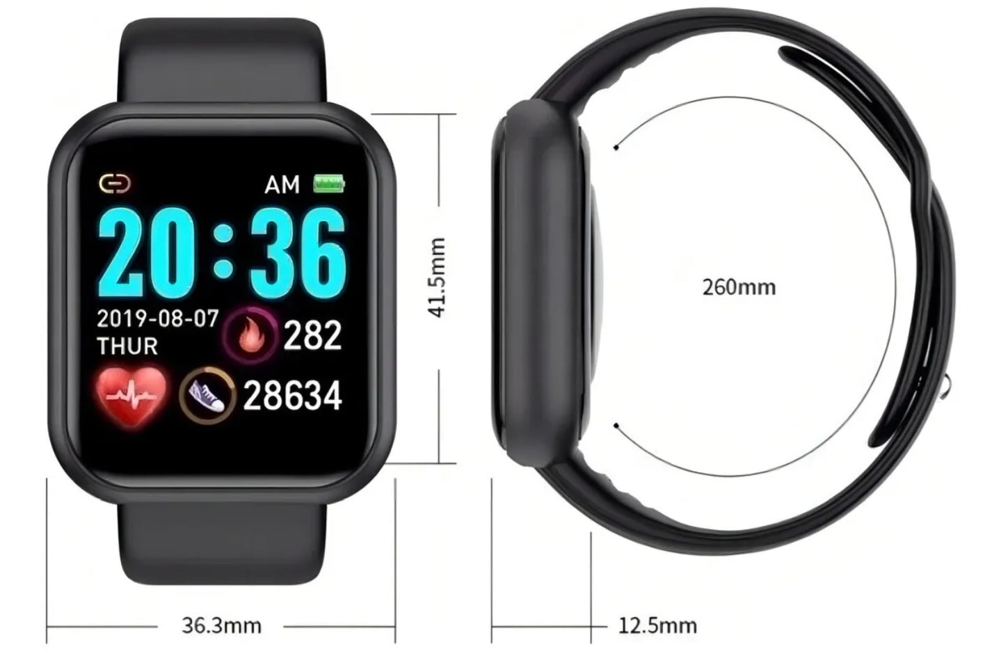 Smart watch band d20 plus